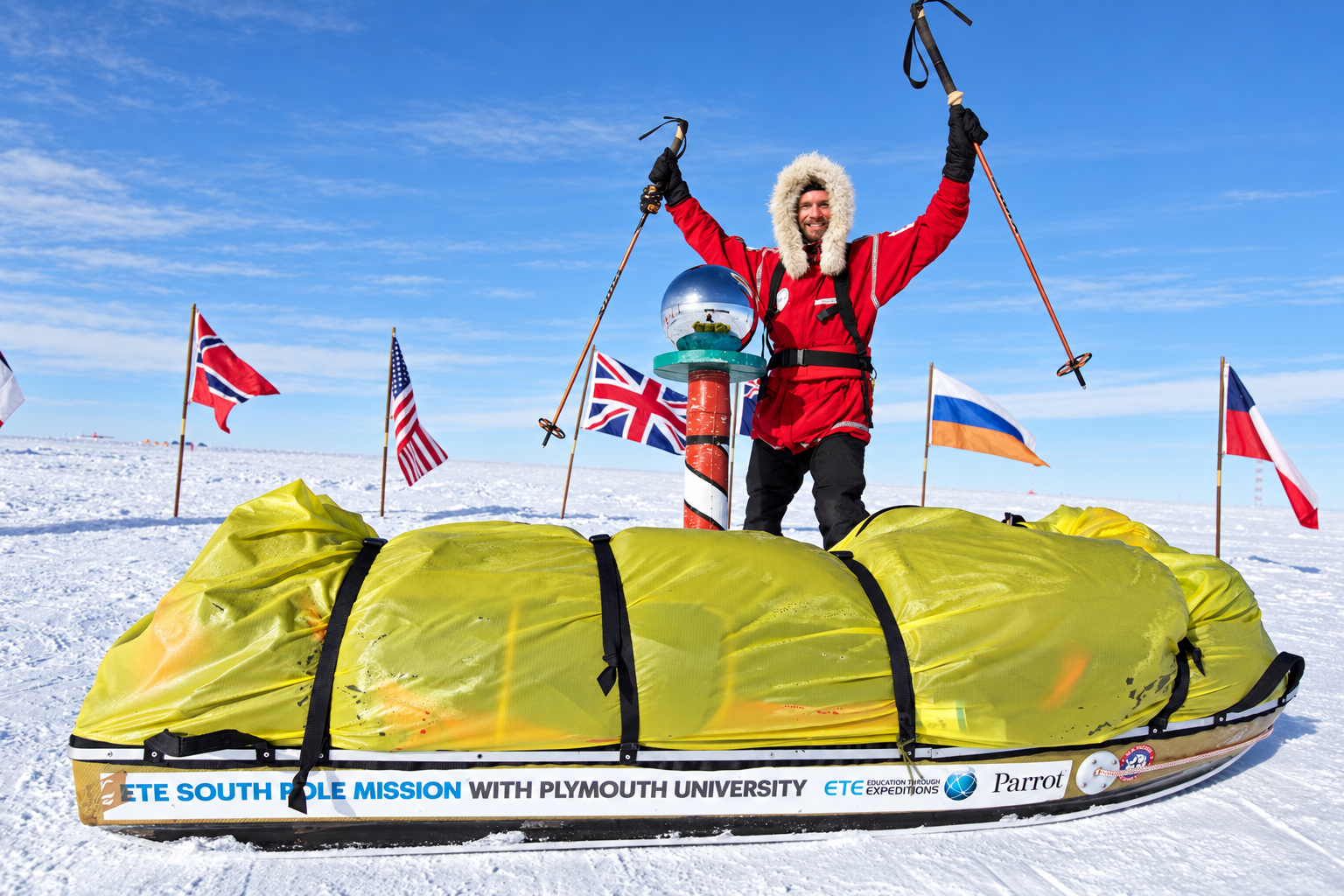 Antony at the Geographic South Pole